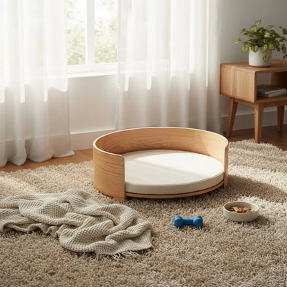 BaKay Loft — Cama em madeira com almofada