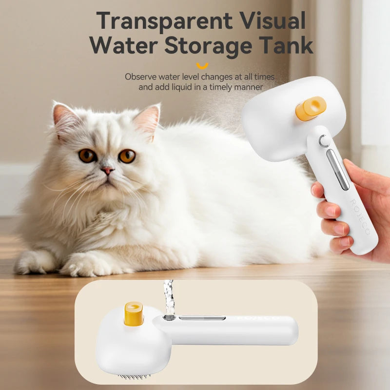 Steam Spray Grooming Comb — Gentle Hair Removal for Dogs & Cats