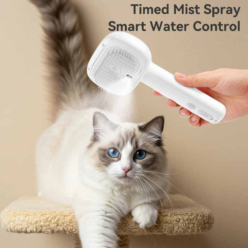 Steam Spray Grooming Comb — Gentle Hair Removal for Dogs & Cats