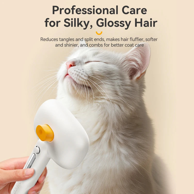 Steam Spray Grooming Comb — Gentle Hair Removal for Dogs & Cats