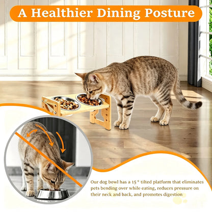 BaKay Vénia — Wooden feeder with 15° tilt
