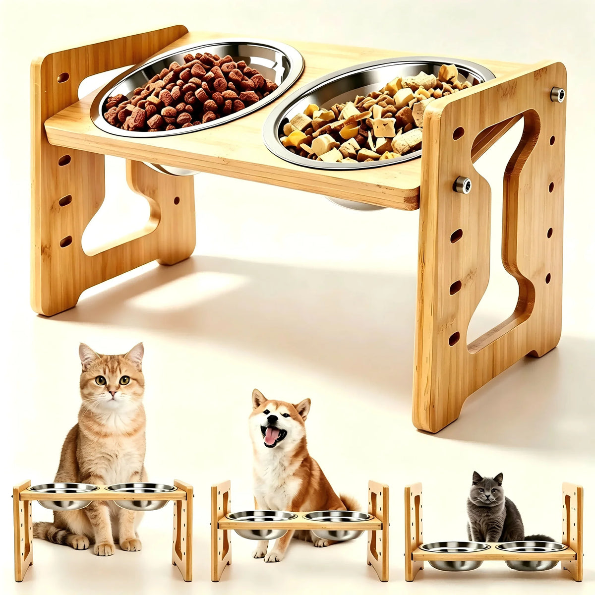 BaKay Vénia — Wooden feeder with 15° tilt