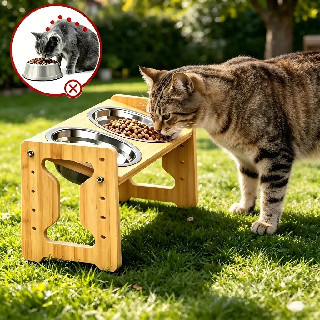BaKay Vénia — Wooden feeder with 15° tilt