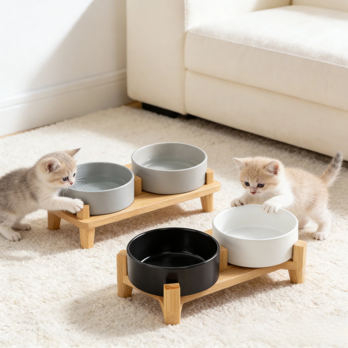 BaKay Pedestal — Comedero elevado de madera